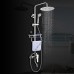 Round Shower Set Stainless Steel 8 Inch Nozzle Hot And Cold Pressurized Mixing Valve - B0789737X3